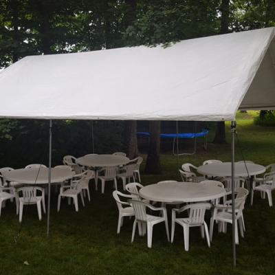 Pole Tent w/Round Tables and Chairs