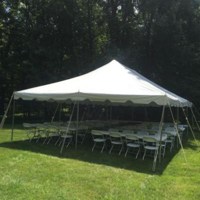 20 X 40 Pole Tent w/Table sand Chairs