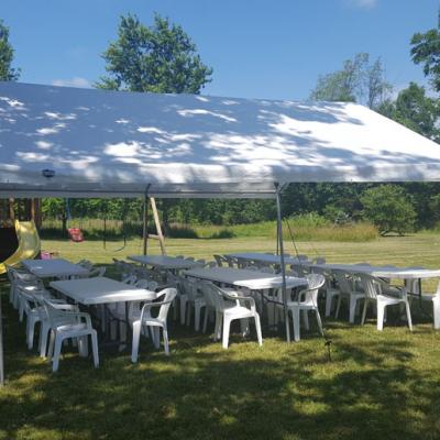 20 X 20 Canopy Tent w/Tables and Chairs